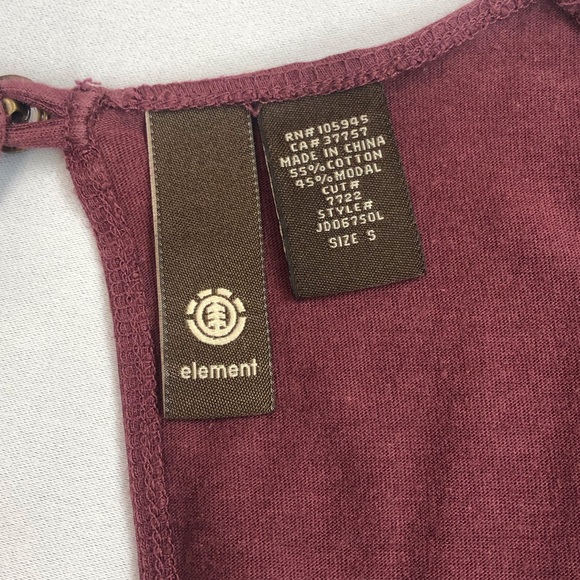 Element Brand Maroon Empire Waist Dress - Picture 15 of 16
